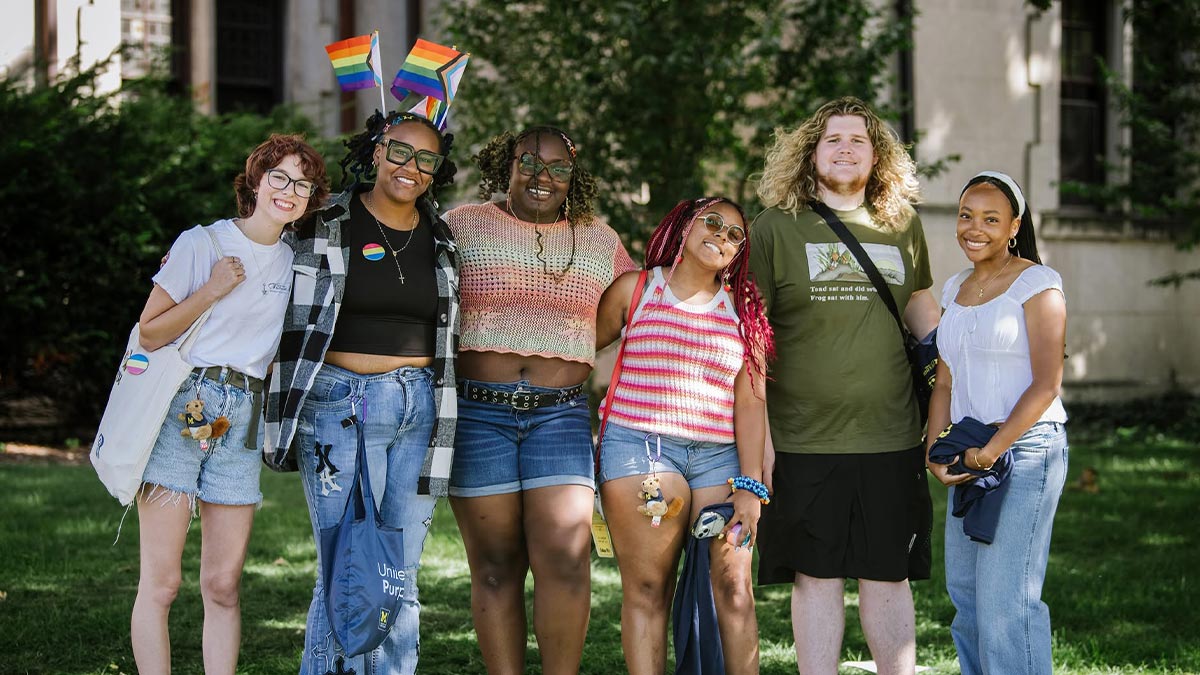 Group of students at Pride Outside