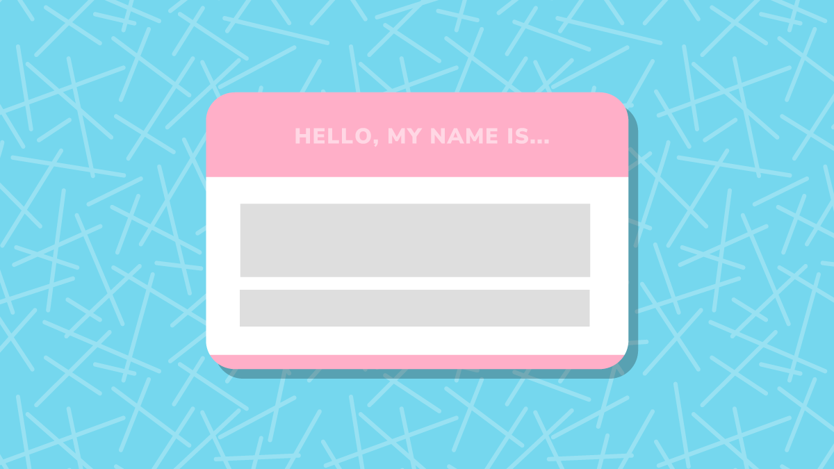 Name badge illustration