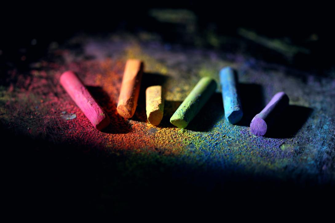 colorful chalks