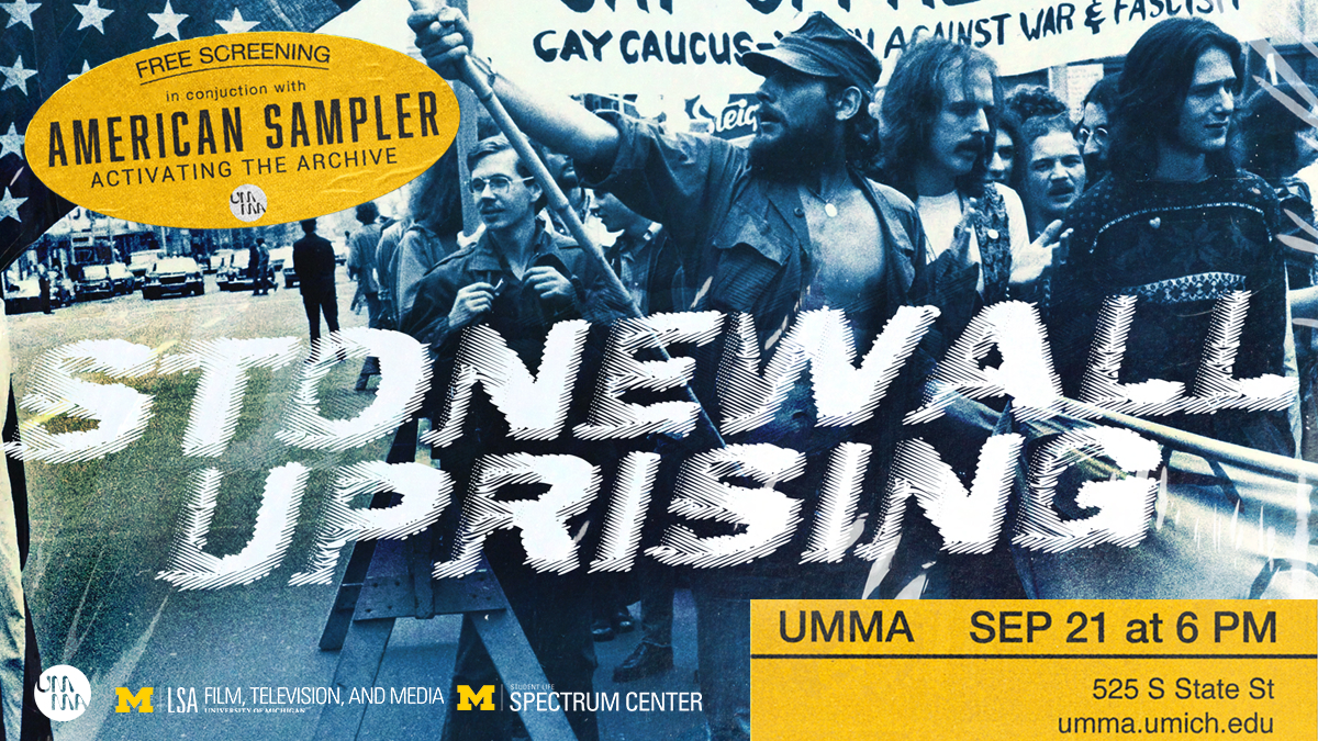 Stonewall Uprising film poster with marching activists