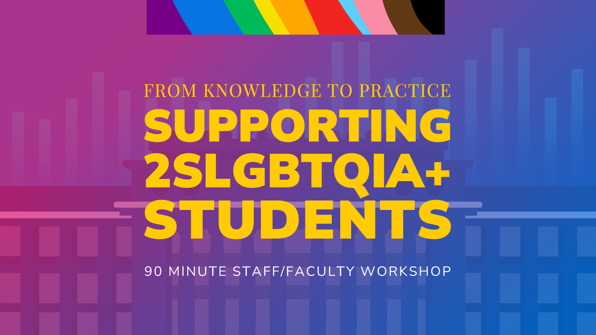 Event title listed on top of a gradient background