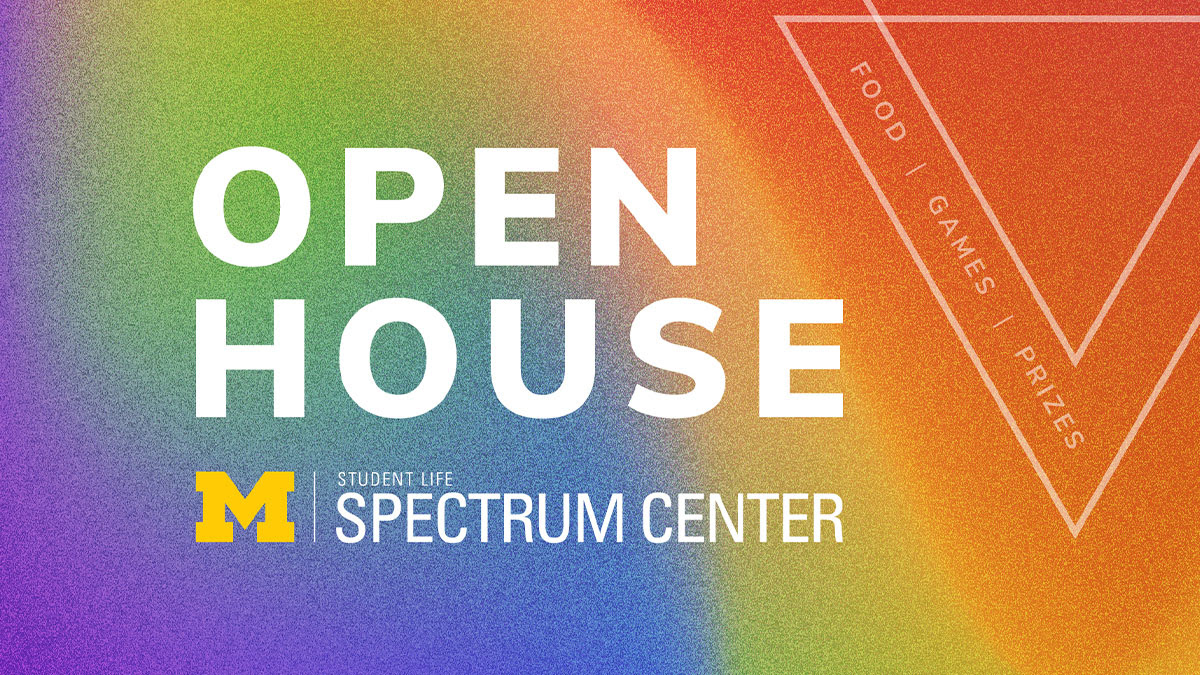 Open House promotional graphic in gradient