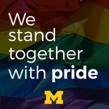 We stand together with pride graphic