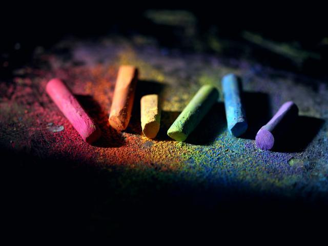 colorful chalks