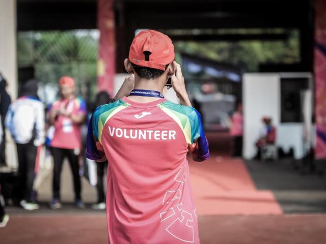 Photo of a volunteer