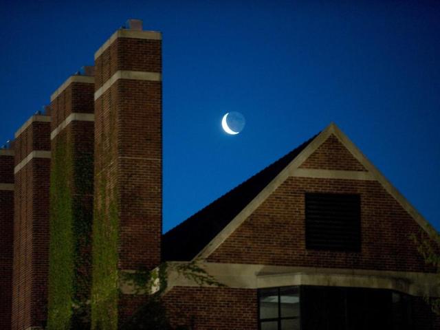 Photo of building at night