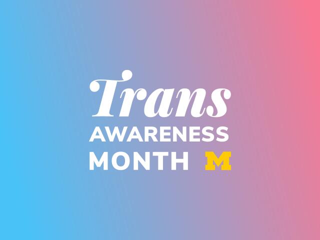 Trans Awareness Month graphic