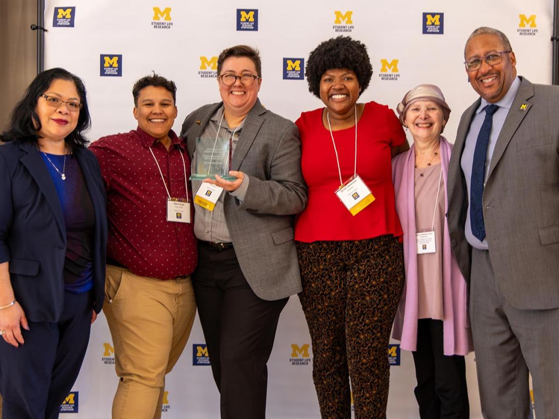Photo of Connie Tingson-Gatuz, Dawn Espy, Jesse Beal, Nicole Newsome, Simone Himbeault Taylor, and Martino Harmon